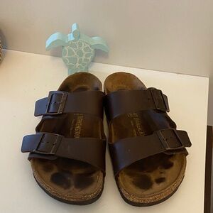 Birkenstock mens Dark Brown Sandals